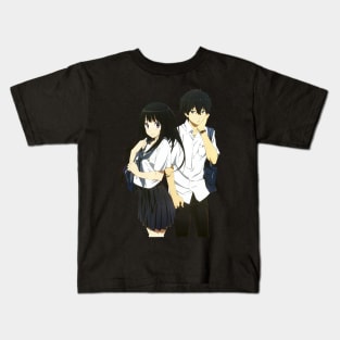 Hyouka Eru Chitanda Houtarou Oreki Kids T-Shirt